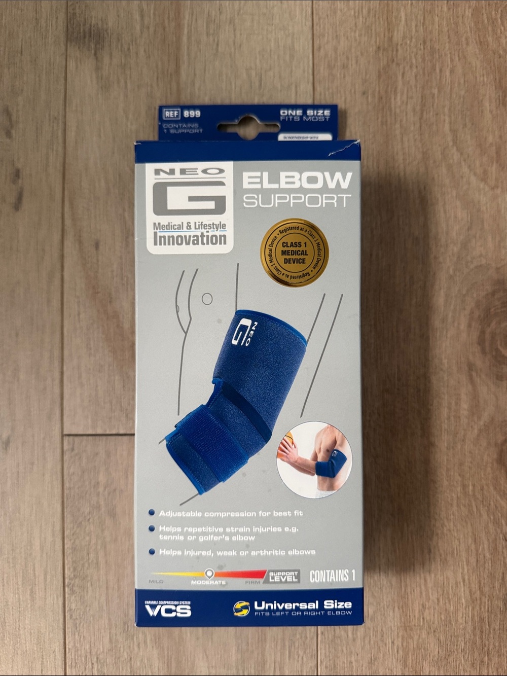 NEO G Blue Elbow Support Sleeve